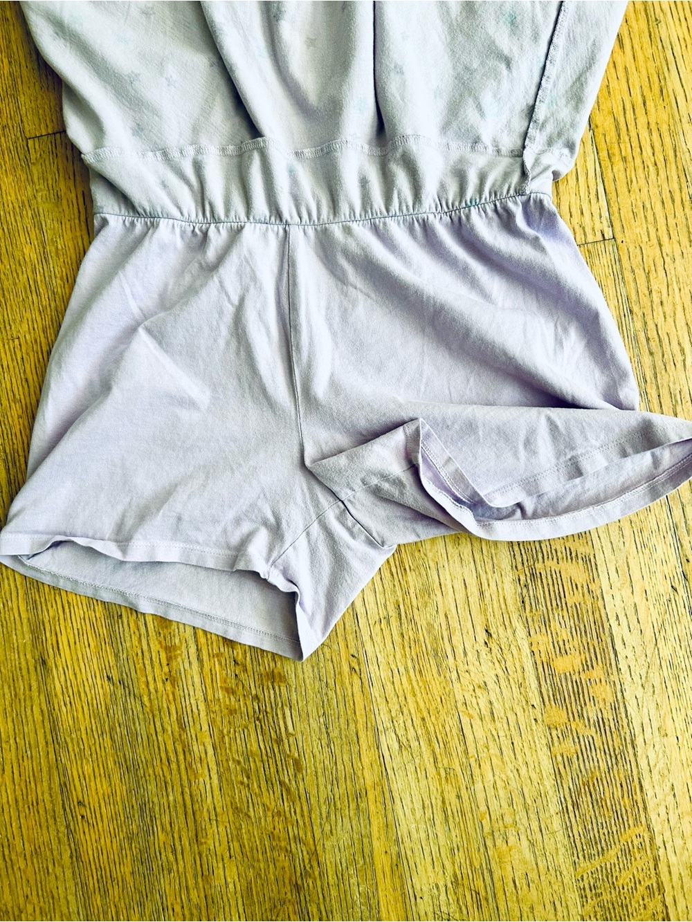 Lands' End Purple Lavender Blue Stars Elastic Waistband 100% Cotton Skort L 14 - Picture 3 of 8